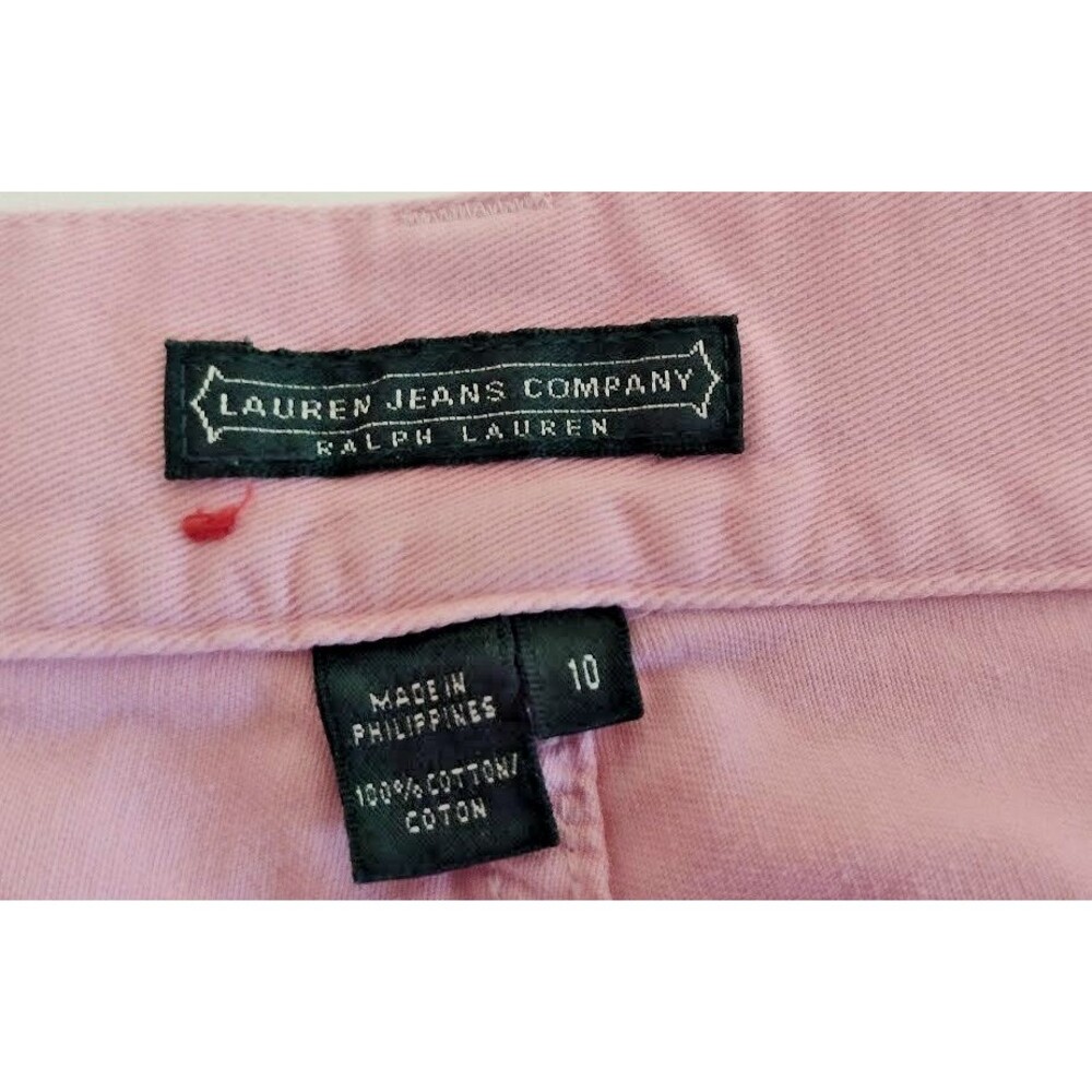Ralph Lauren Cropped Capri Modern Straight Jeans Women Sz 10 Pink - Picture 4 of 6